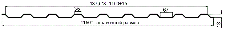 Фото: Профнастил оцинкованный МП20 х 1100 (ОЦ-01-БЦ-0.65) в Голицыно