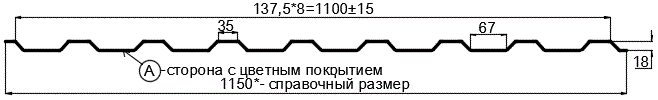 Фото: Профнастил МП20 х 1100 - A (ПЭ-01-1014-0.7) в Голицыно