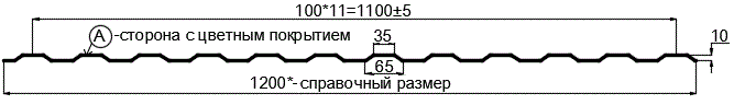 Фото: Профнастил МП10 х 1100 - A (ECOSTEEL_T-12-Золотой Орех-0.45) в Голицыно