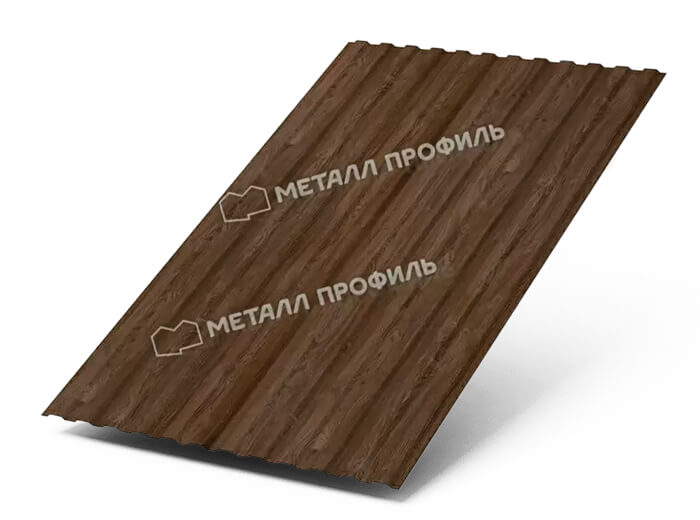 Фото: Профнастил МП10 х 1100 - B (ECOSTEEL_MA_Д-01-МореныйДуб-0.5) в Голицыно