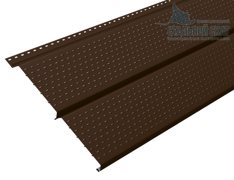 Софит перфор. Lбрус-XL-14х335 (VALORI-20-Brown-0.5) в Голицыно